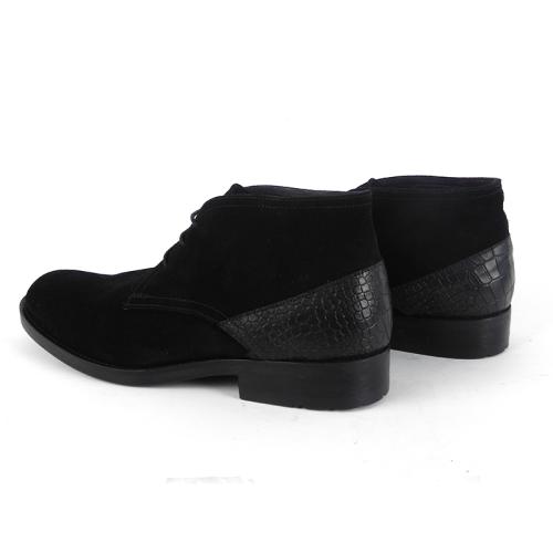 Ghete negre piele intoarsa  DAV1VN