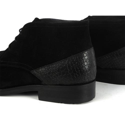 Ghete negre piele intoarsa  DAV1VN