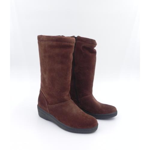 Ghete dama din piele naturala intoarsa Vena maro