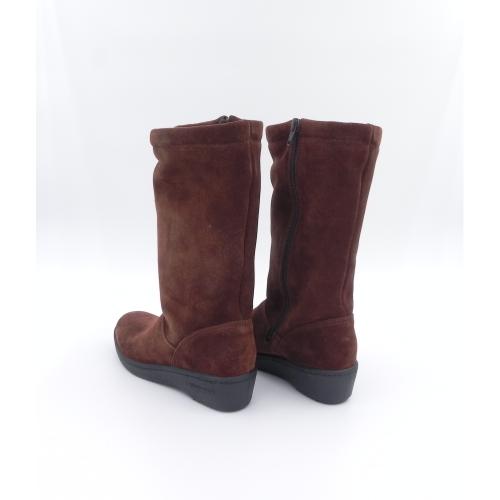 Ghete dama din piele naturala intoarsa Vena maro