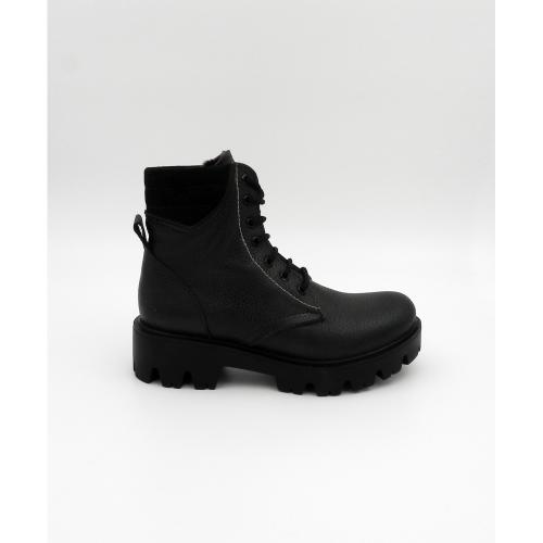 Ghete dama din piele naturala Neowalk negru