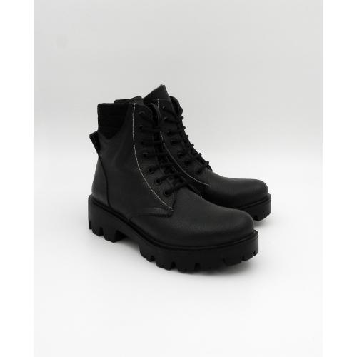 Ghete dama din piele naturala Neowalk negru