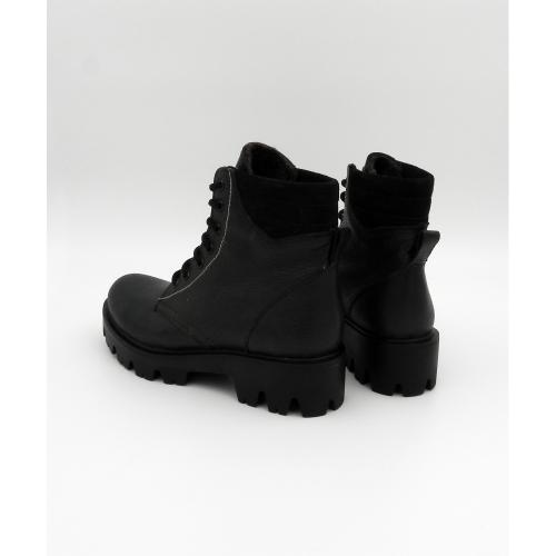 Ghete dama din piele naturala Neowalk negru