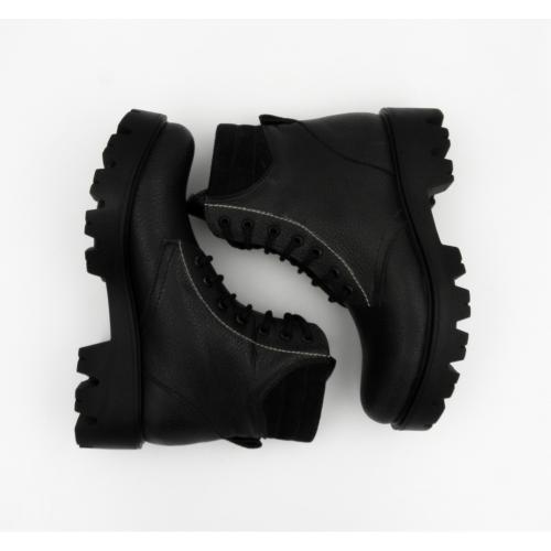 Ghete dama din piele naturala Neowalk negru
