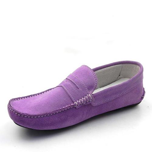 Mocasini din piele naturala velur MOK 30