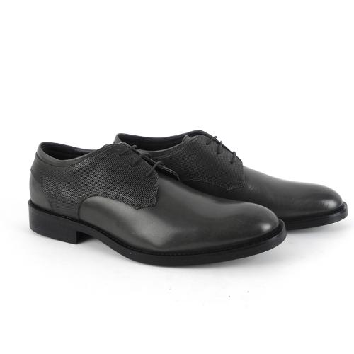 pantofi barbati gri piele naturala brenani DAV3GR