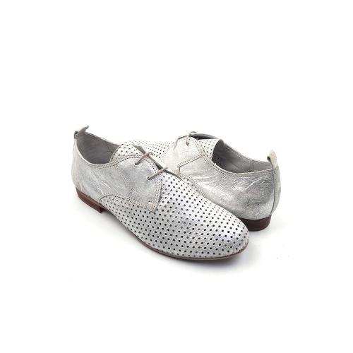 Pantofi dama casual Arginti din piele naturala Chloe Z76/B109-A