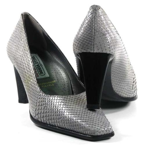 Pantofi dama din piele de sarpe lacuita 6369-017