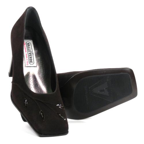 Pantofi dama din piele velur Valleverde 6102-030 