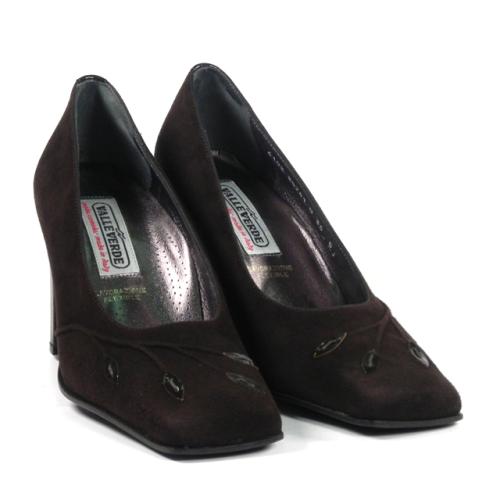 Pantofi dama din piele velur Valleverde 6102-030 