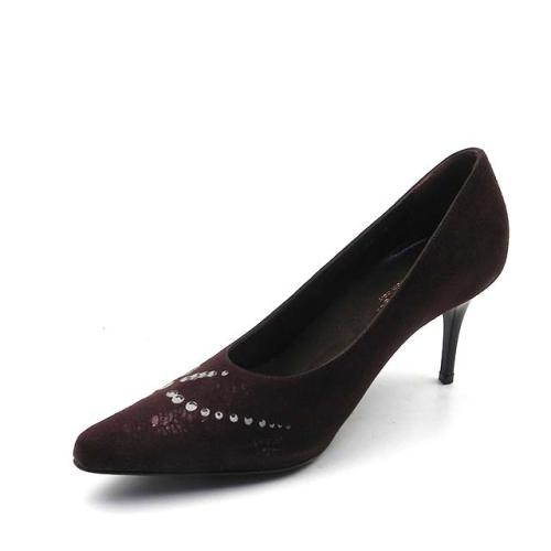 Pantofi dama cu toc Eunice maro VV 541