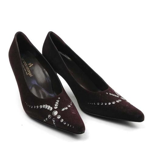 Pantofi dama cu toc Eunice maro VV 541