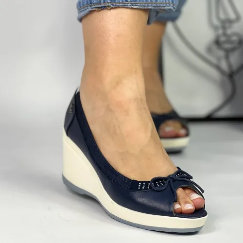 Pantofi dama cu platforma decupati  Marinna 2301-GMV 