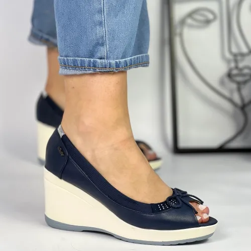 Pantofi dama cu platforma decupati  Marinna 2301-GMV 