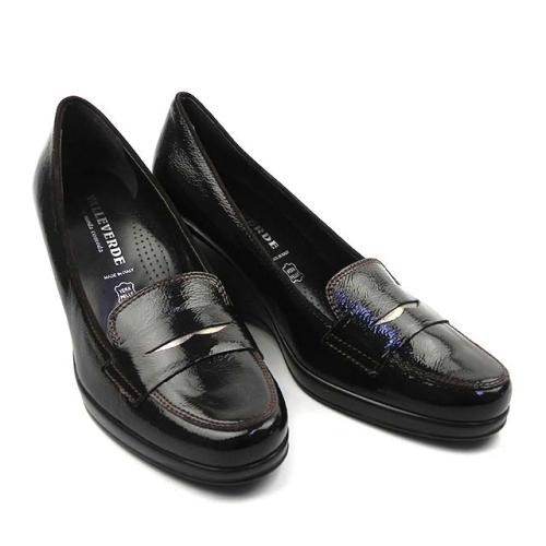 Pantofi din piele naturala lacuita VV 522