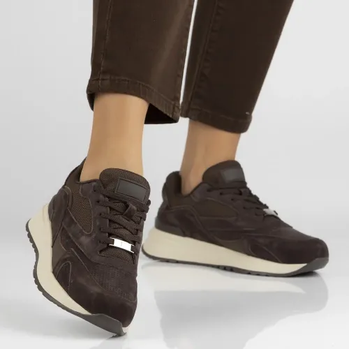 Pantofi dama sport maro din Piele intoarsa Tero
