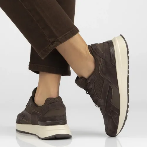 Pantofi dama sport maro din Piele intoarsa Tero