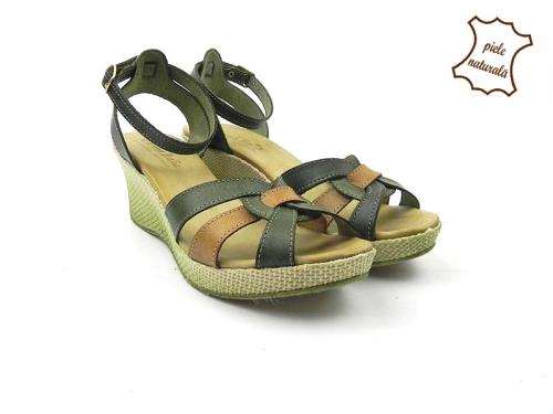 Sandale dama din piele naturala DENISA 209VBI DNI vintage