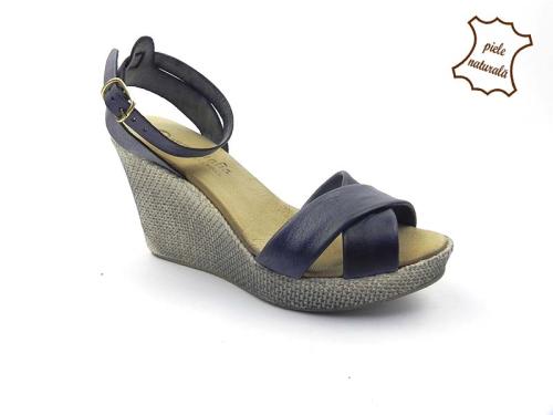 Sandale din piele naturala Emily albastru