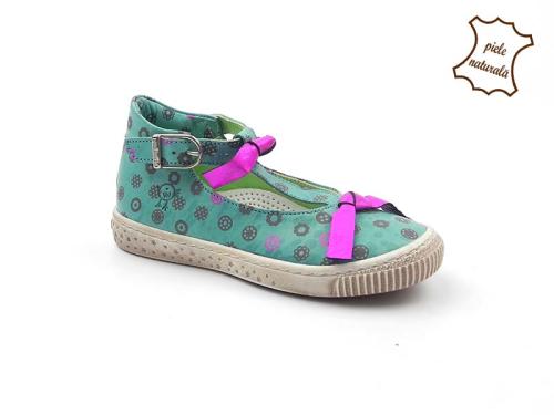 Pantofi fete din piele naturala BAM 426 