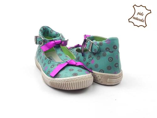 Pantofi fete din piele naturala BAM 426 