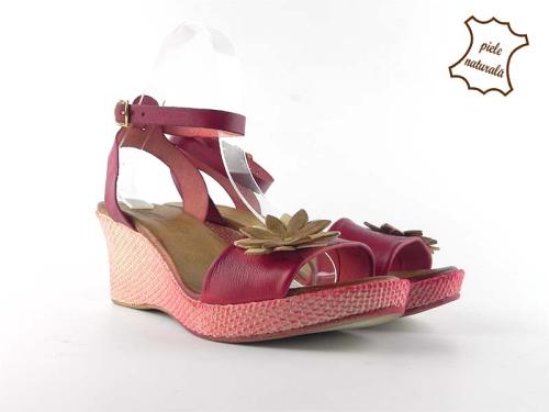 Sandale din piele naturala Flower 202RSF1 DNI