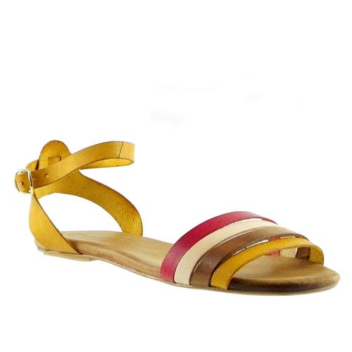 Sandale dama din piele naturala CELIA galben + culori