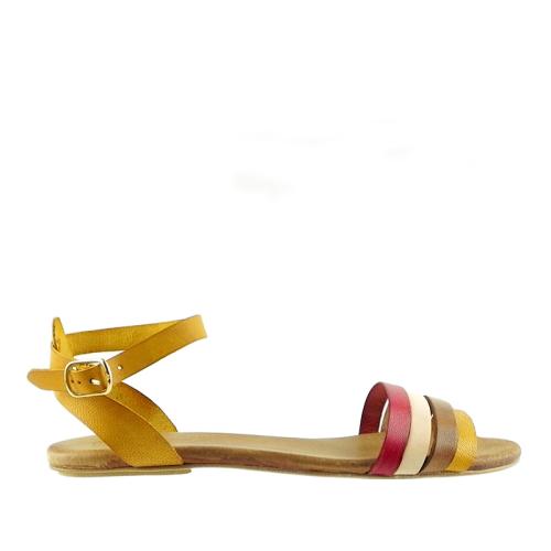 Sandale dama din piele naturala CELIA galben + culori