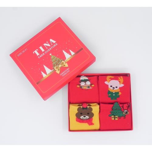 Set 4 perechi de sosete model de craciun TINA 2