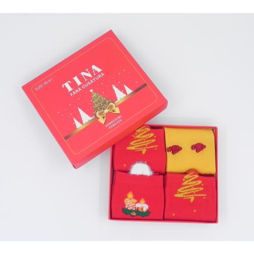 Set 4 perechi de sosete model de craciun TINA 6