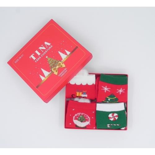 Set 4 perechi de sosete model de craciun TINA 1