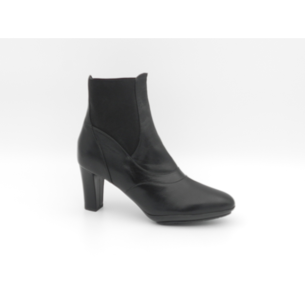 Botine dama din piele naturala Erika negru