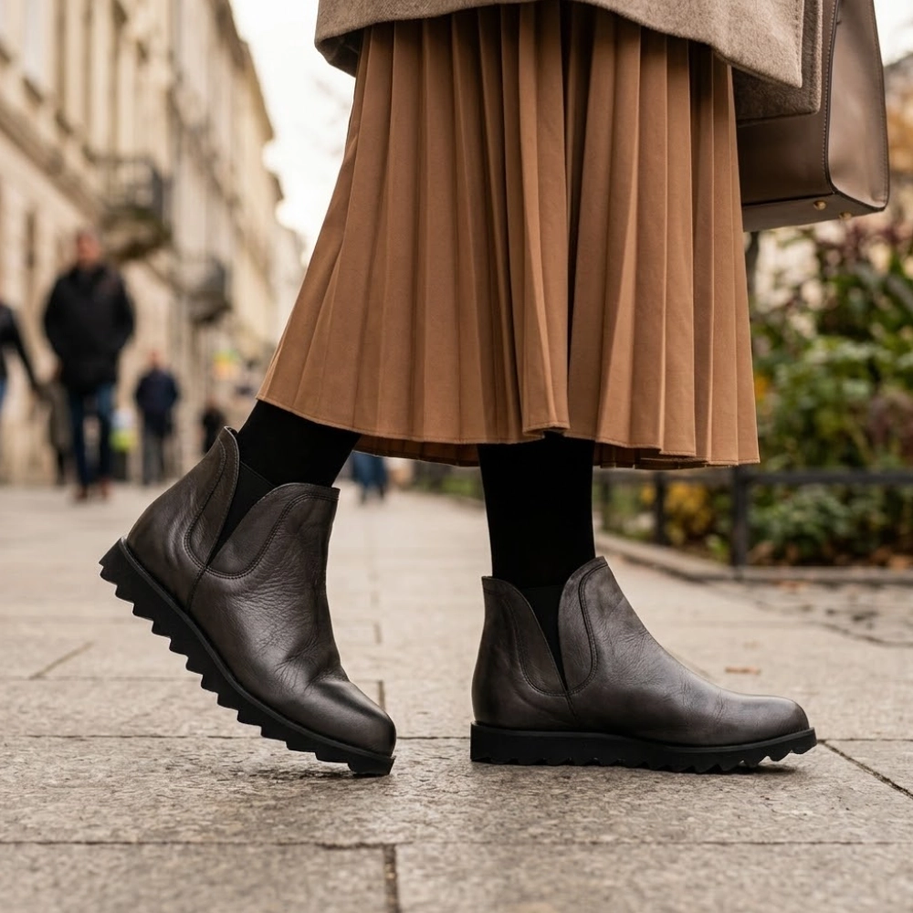 Botine dama maro din piele naturala Eryn2