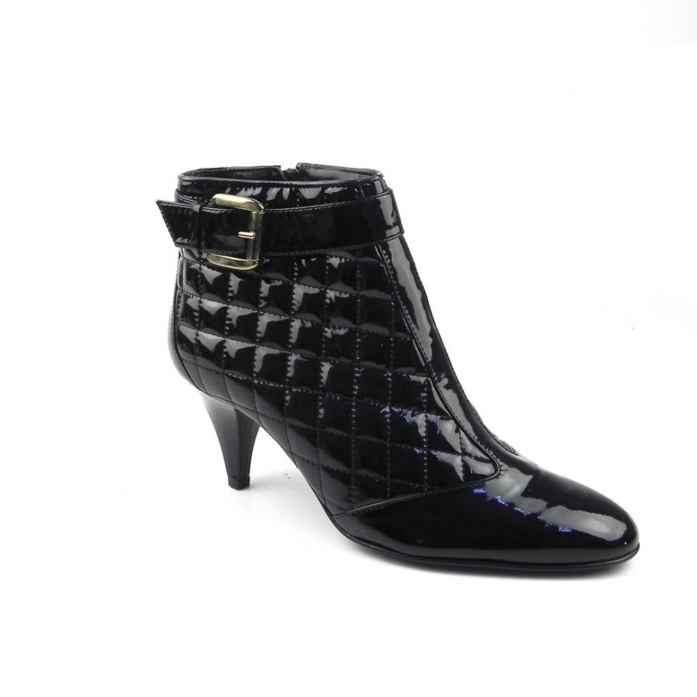 Botine dama din piele naturala negru Valle Verde 8216-019
