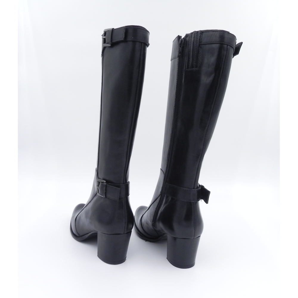 Cizme dama din piele naturala Aureli negru