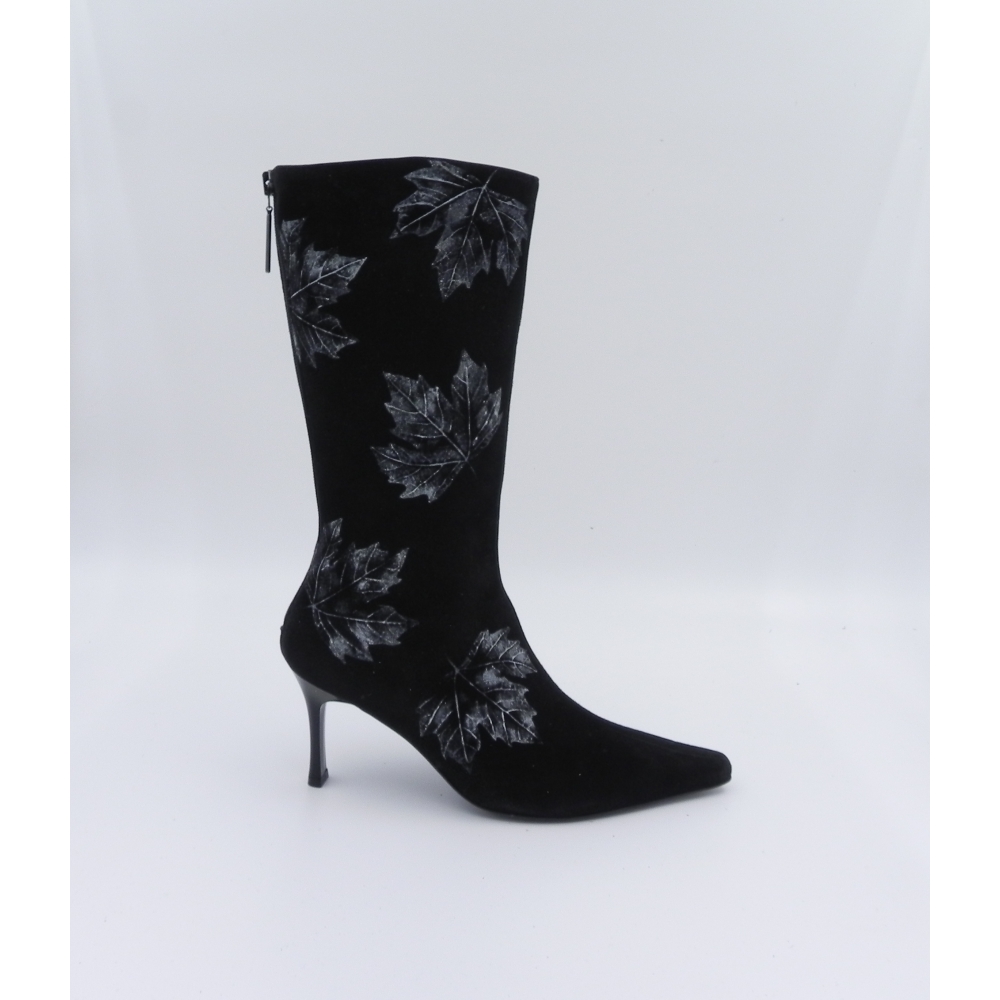 Cizme dama din piele naturala intoarsa Mareli negru