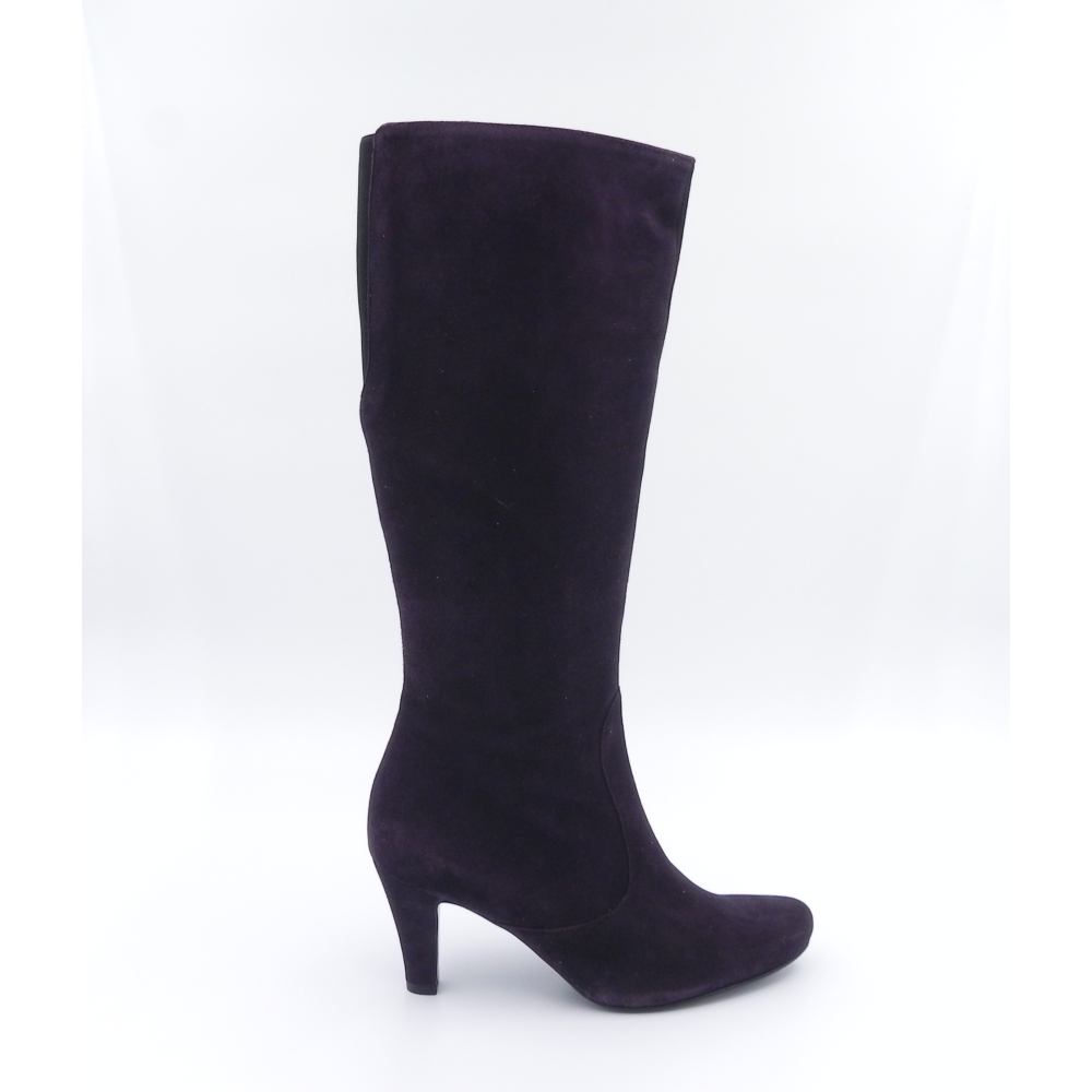 Cizme dama din piele naturala intoarsa Nova violet