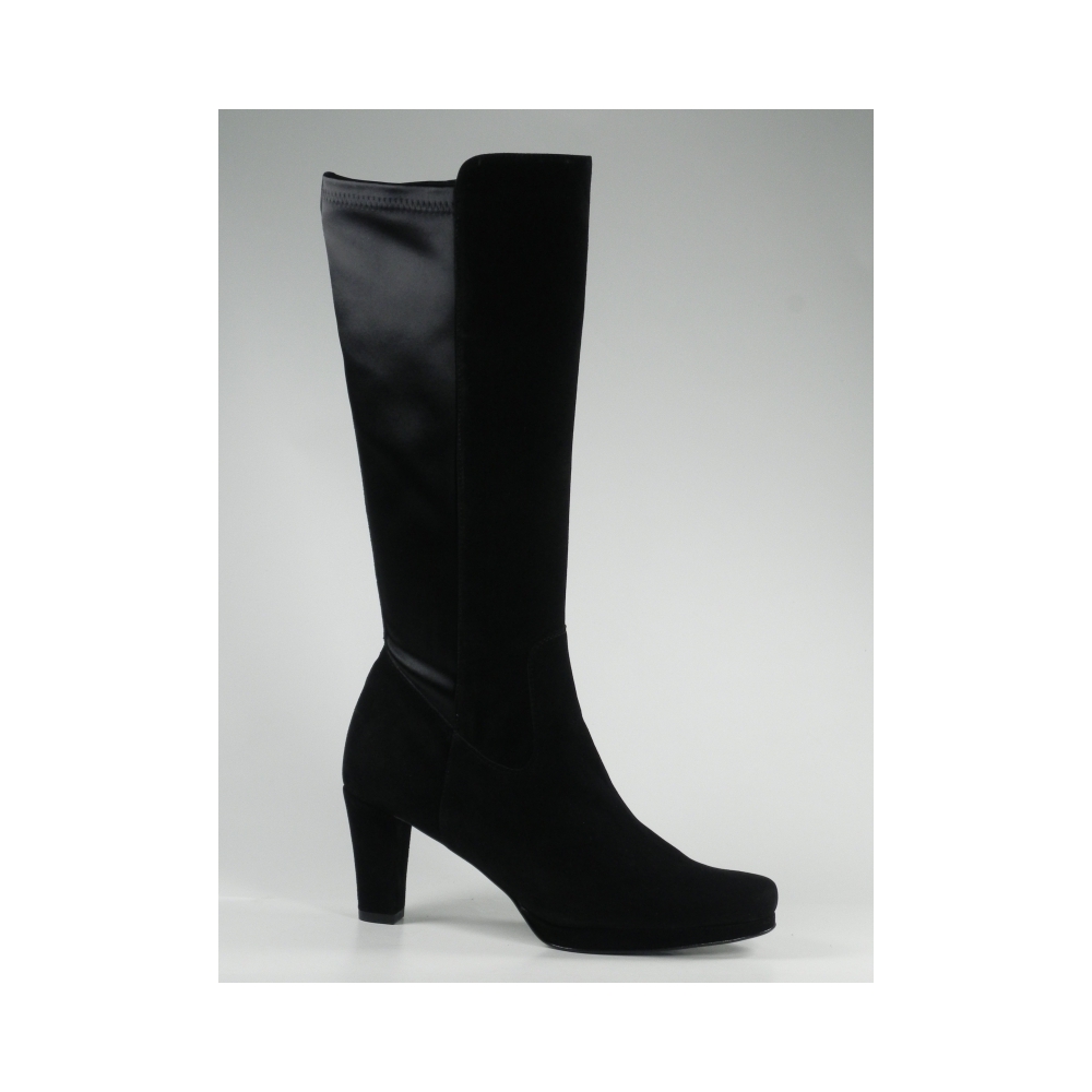 Cizme dama din piele velur cu lycra 8270-006