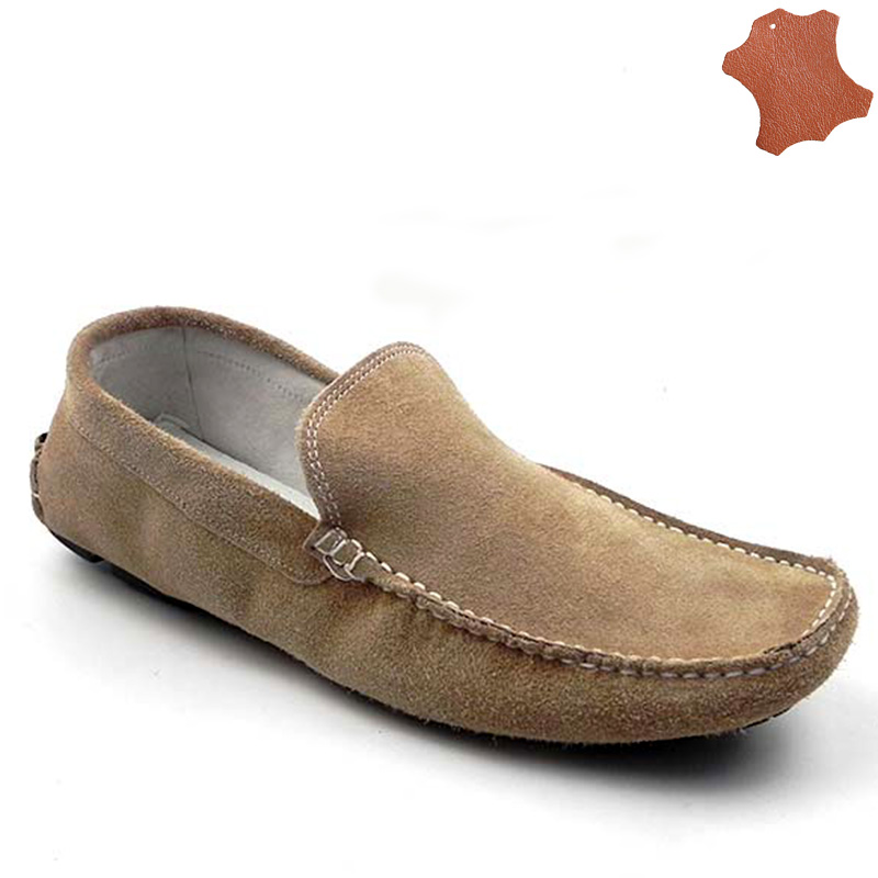 Mocasini din piele naturala intoarsa MOK 37