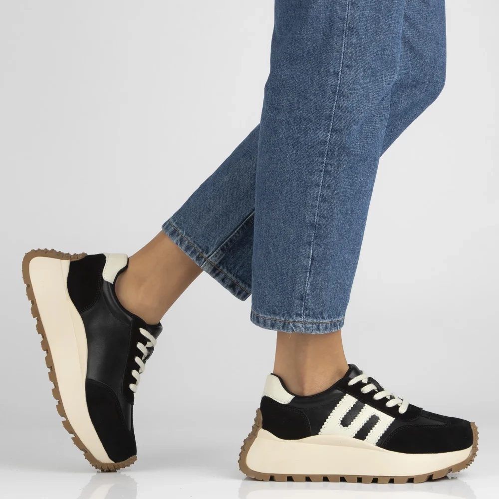 Pantofi dama sport Negri din Piele naturala Alia